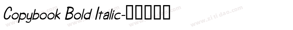 Copybook Bold Italic字体转换